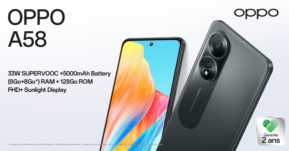 OPPO A58: هاتف ذكيّ جديد بشاشة رائعة وتجربة صوتيّة جديدة وأداء قويّ